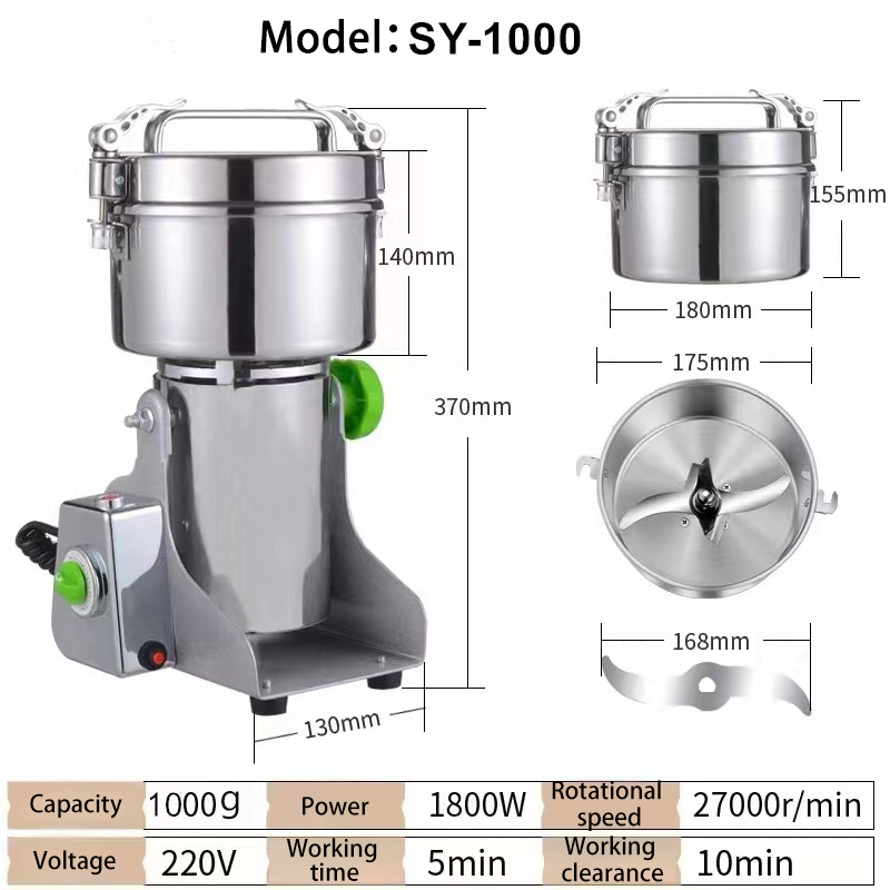 Swing Type Edelstahl Dry Grain Multifunktionale elektrische Hochgeschwindigkeits-Kaffeemühle